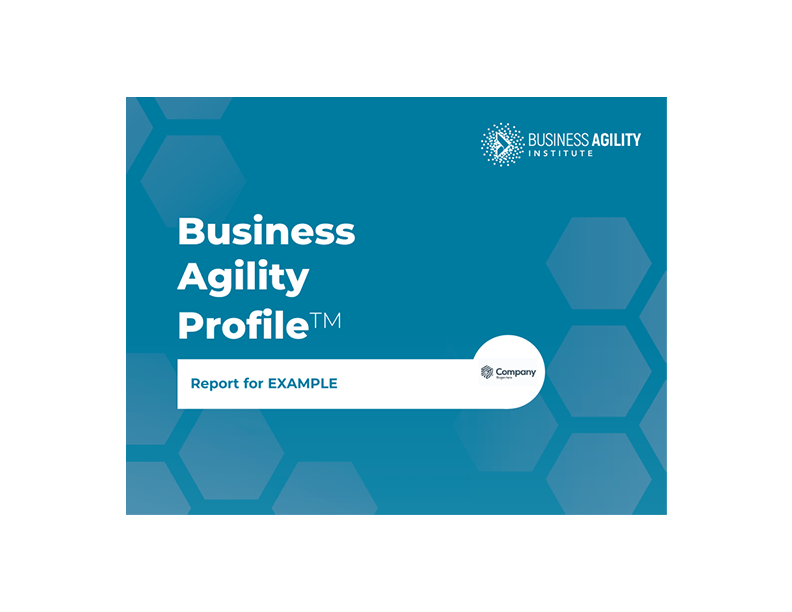 Cover page of Business Agility Profile Report
