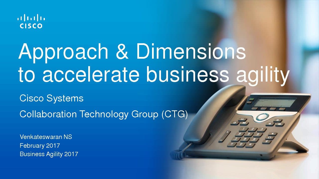 Approach and Dimensions to Accelerate Business Agility